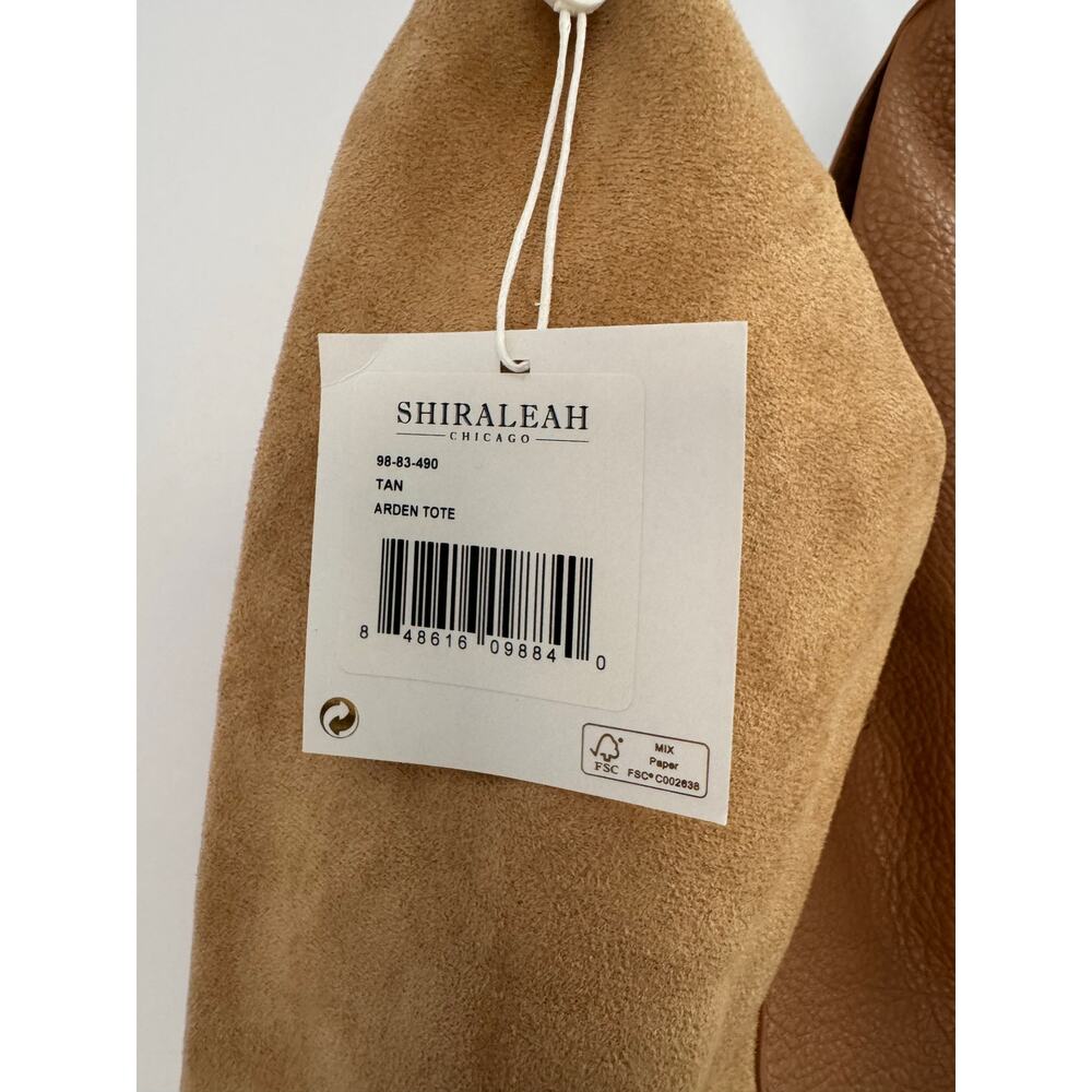 Shiraleah Arden Tote Tan Vegan Leather Suede Hobo Bag NWT Chic - Picture 4 of 12